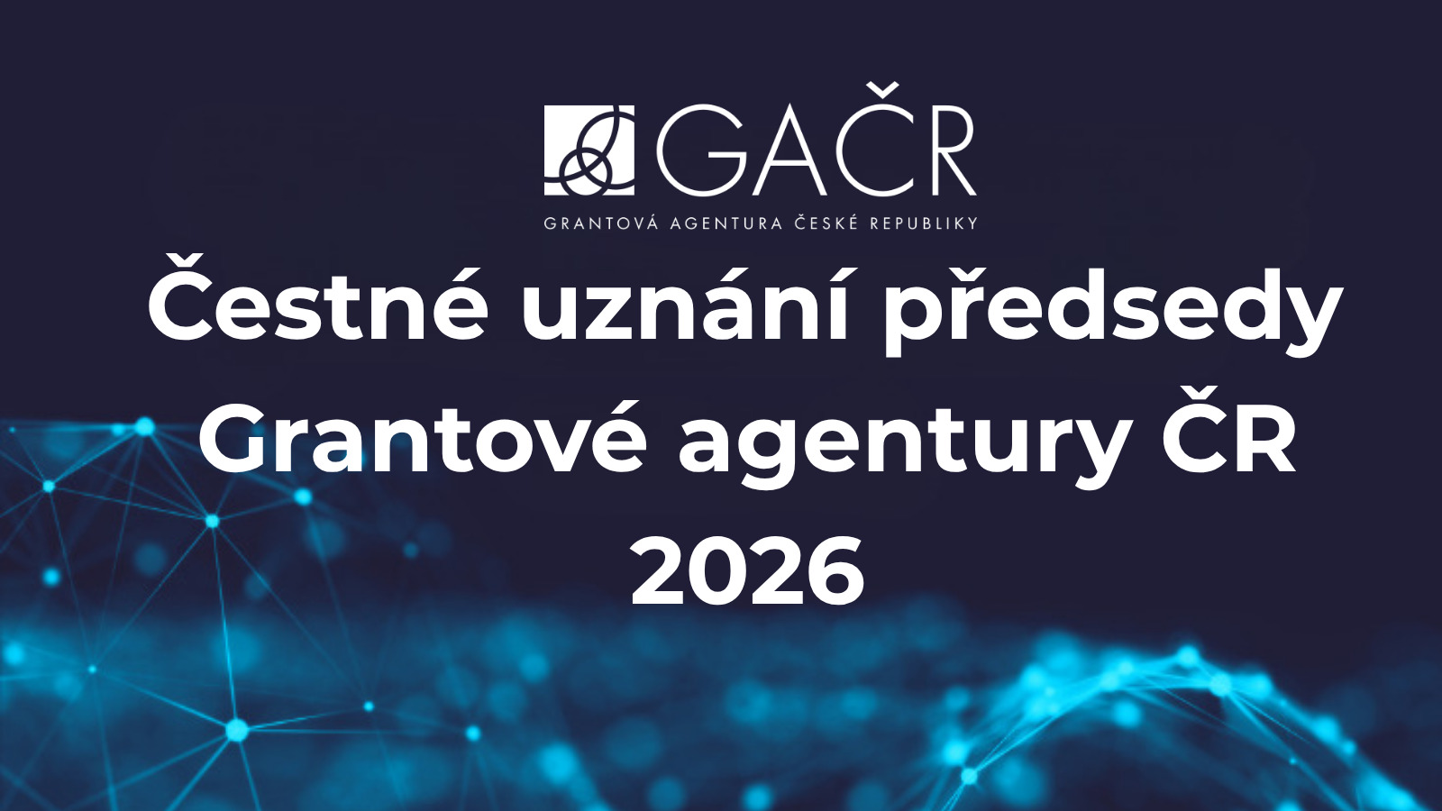 Čestné uznání předsedy GA ČR